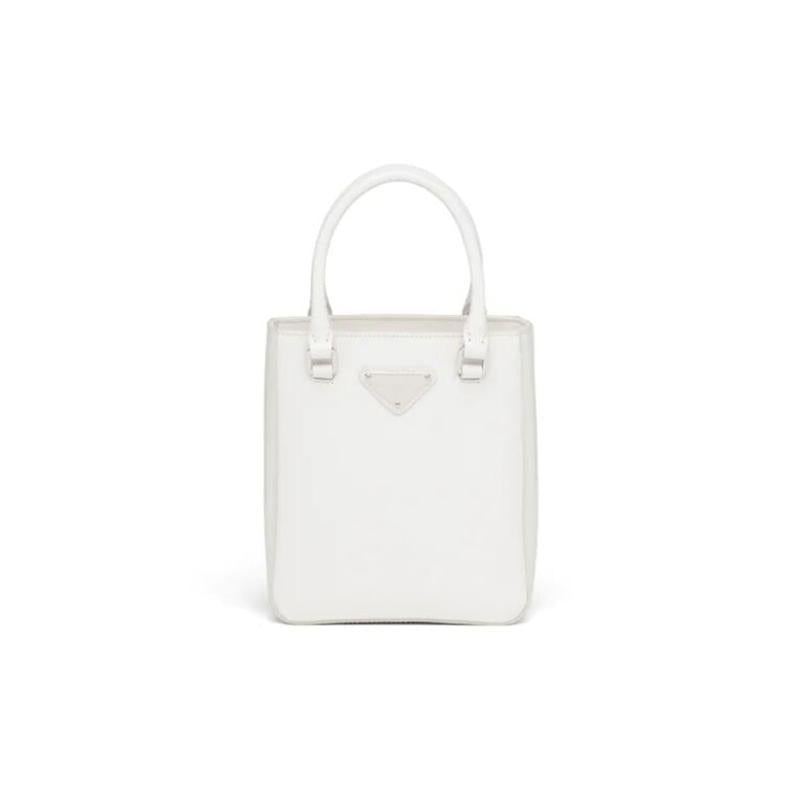 PRADA「プラダ」 スモール ブラッシュドレザー トートバッグ ブラック 5色