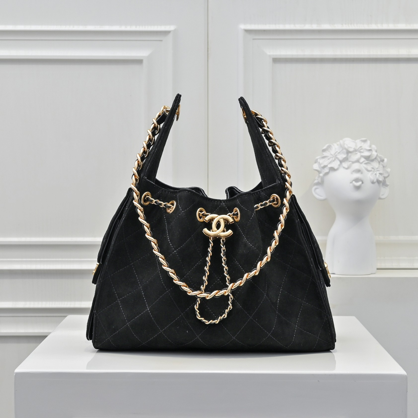 シャネル「Chanel」シャネル 25C スエード×カーフスキン ホーボーバッグ / ショルダーバッグ