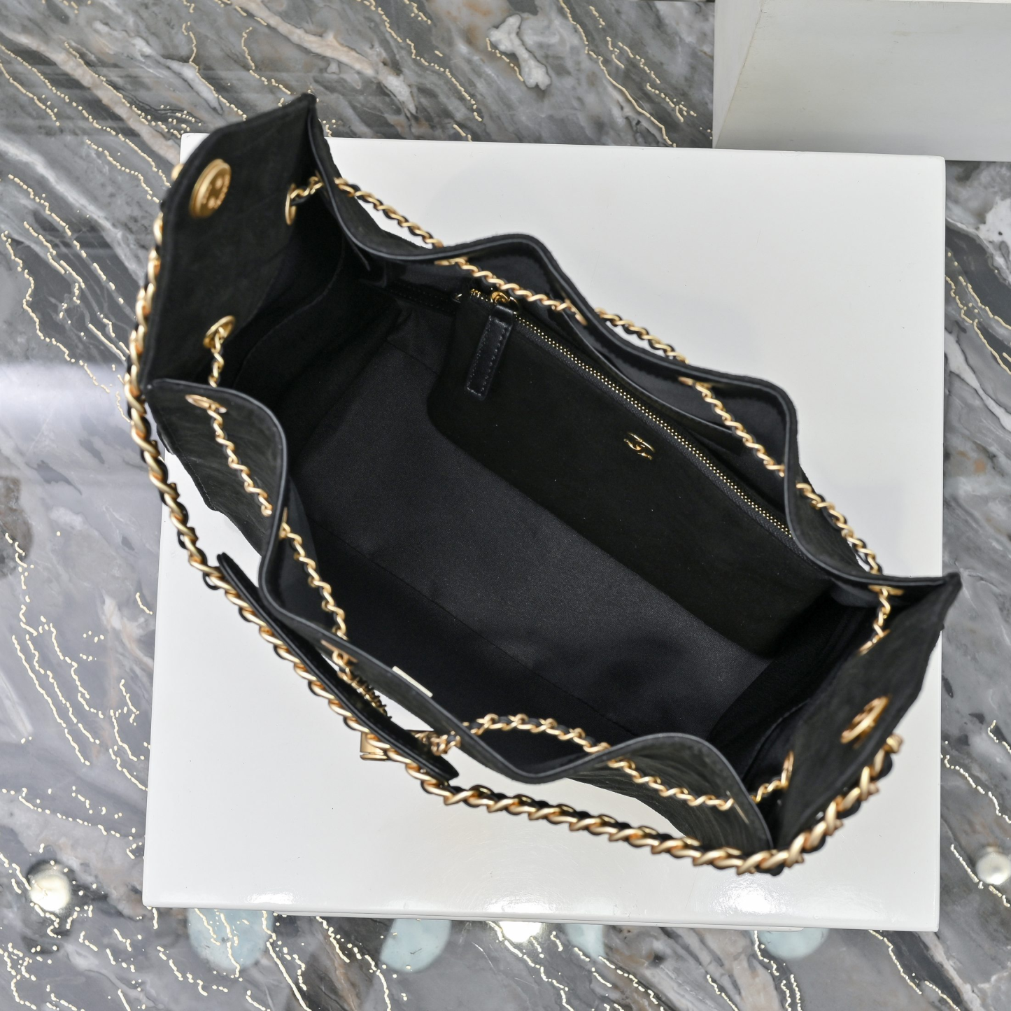 シャネル「Chanel」シャネル 25C スエード×カーフスキン ホーボーバッグ / ショルダーバッグ
