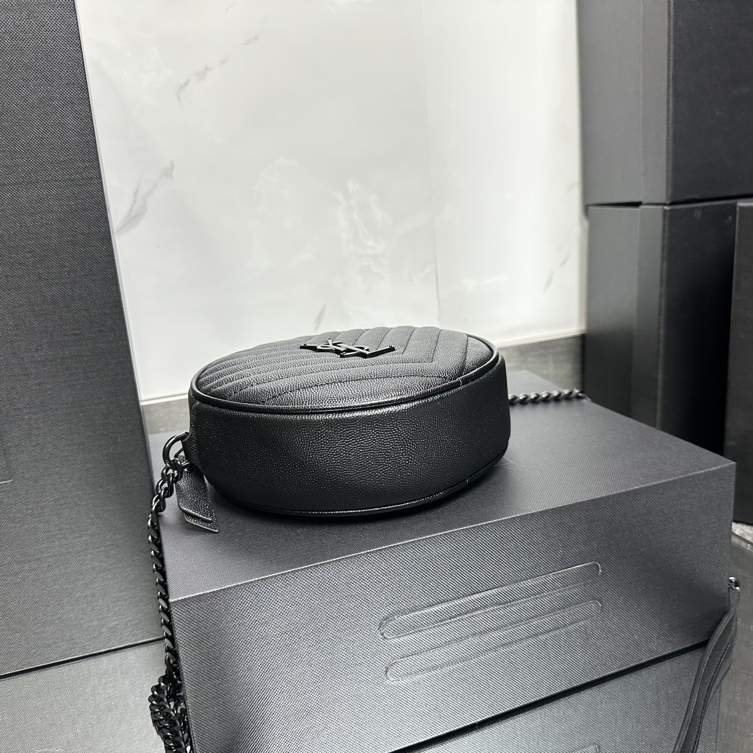 サンローラン「Saint Laurent」VINYLE レザー サークルバッグ