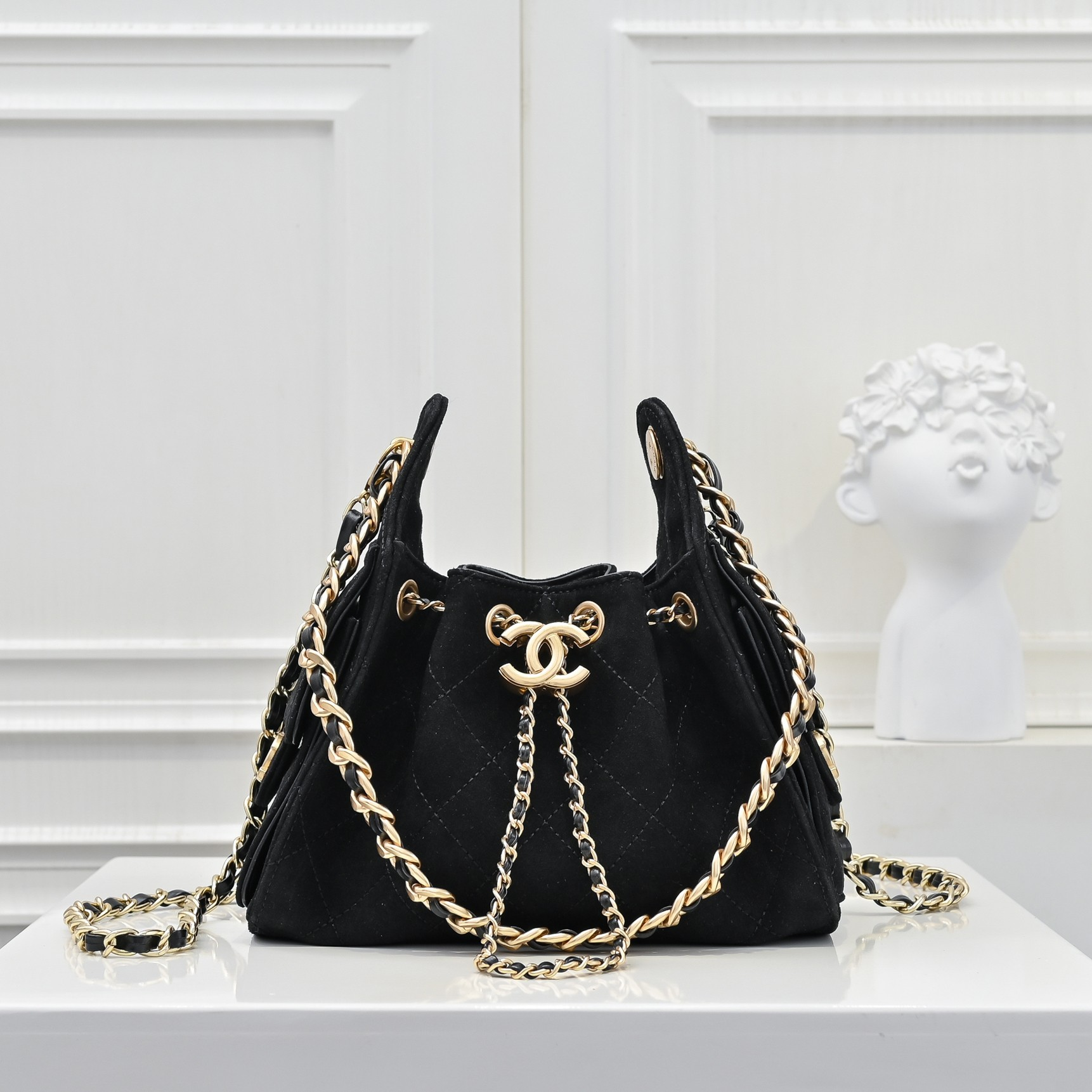 シャネル「Chanel」シャネル 25C スエード×カーフスキン ホーボーバッグ / ショルダーバッグ