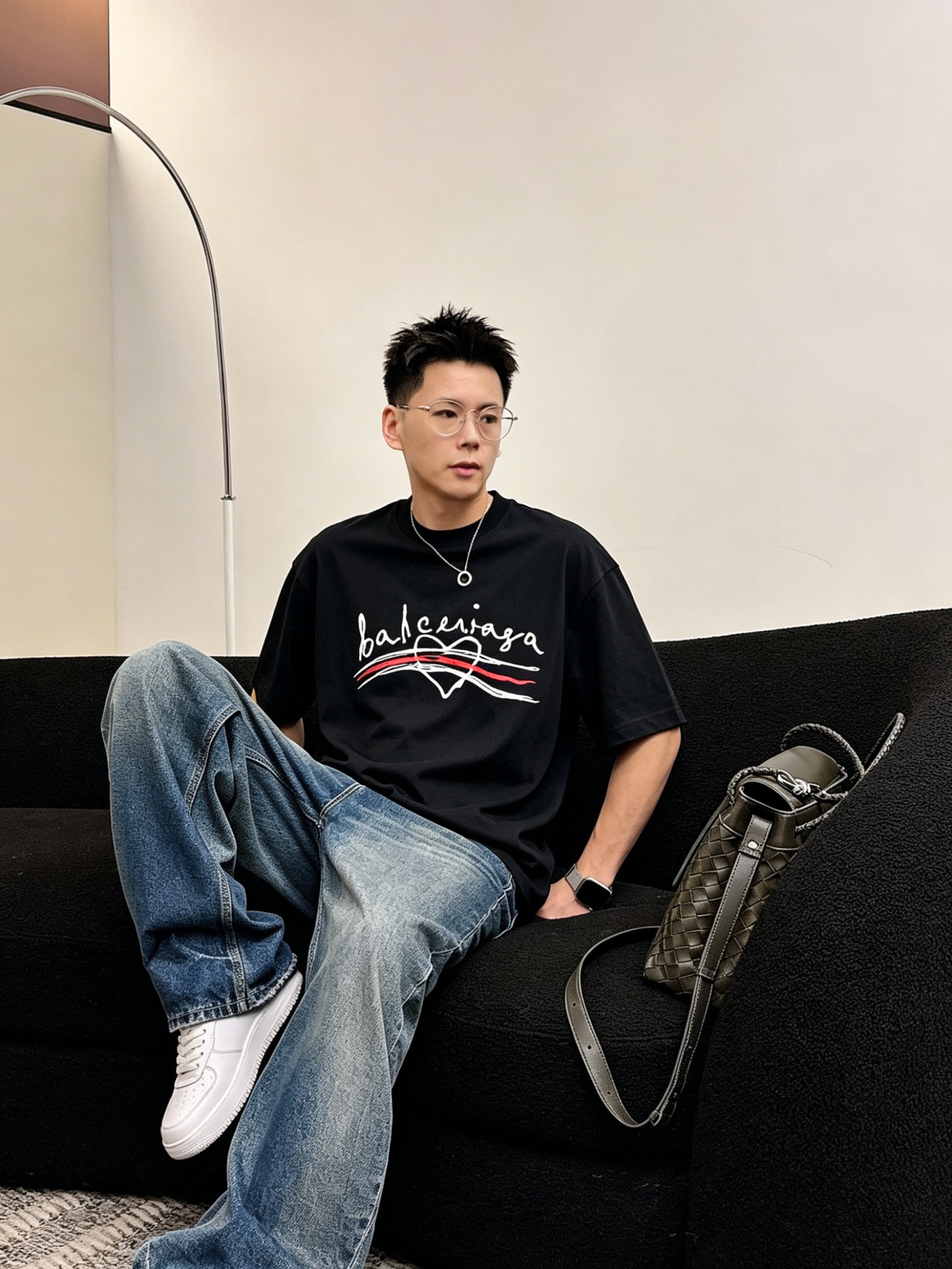 バレンシアガ「Balenciaga」ロゴプリントTシャツ / ショートスリーブ クルーネック