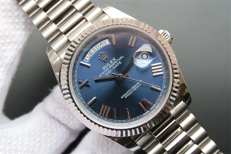 ロレックス「Rolex」デイデイト40MM ブルー文字盤