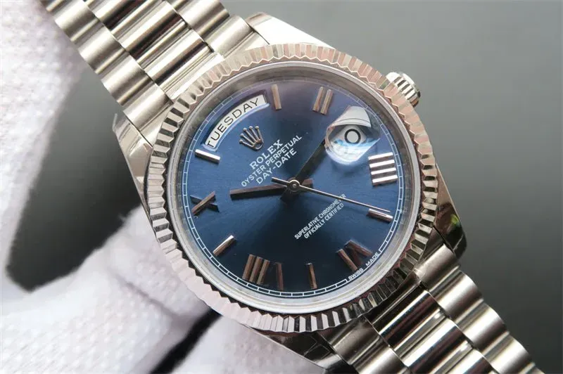 ロレックス「Rolex」デイデイト40MM ブルー文字盤