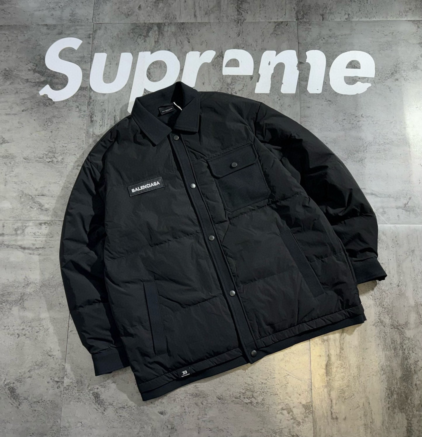 バレンシアガ「Balenciaga」‌冬季限定パッチワークカップルカジュアルダウンジャケット