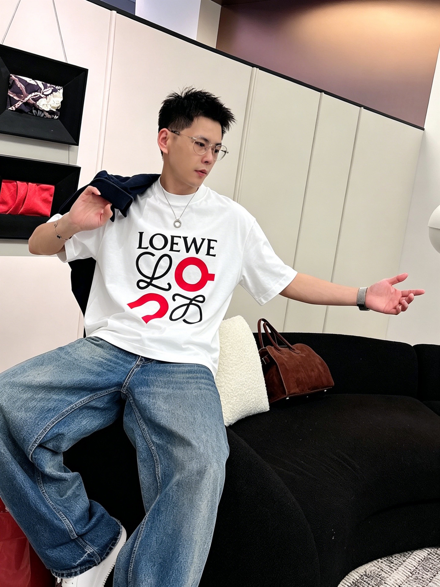 ロエベ「Loewe」ロエベ ロゴプリントTシャツ / ショートスリーブ クルーネック