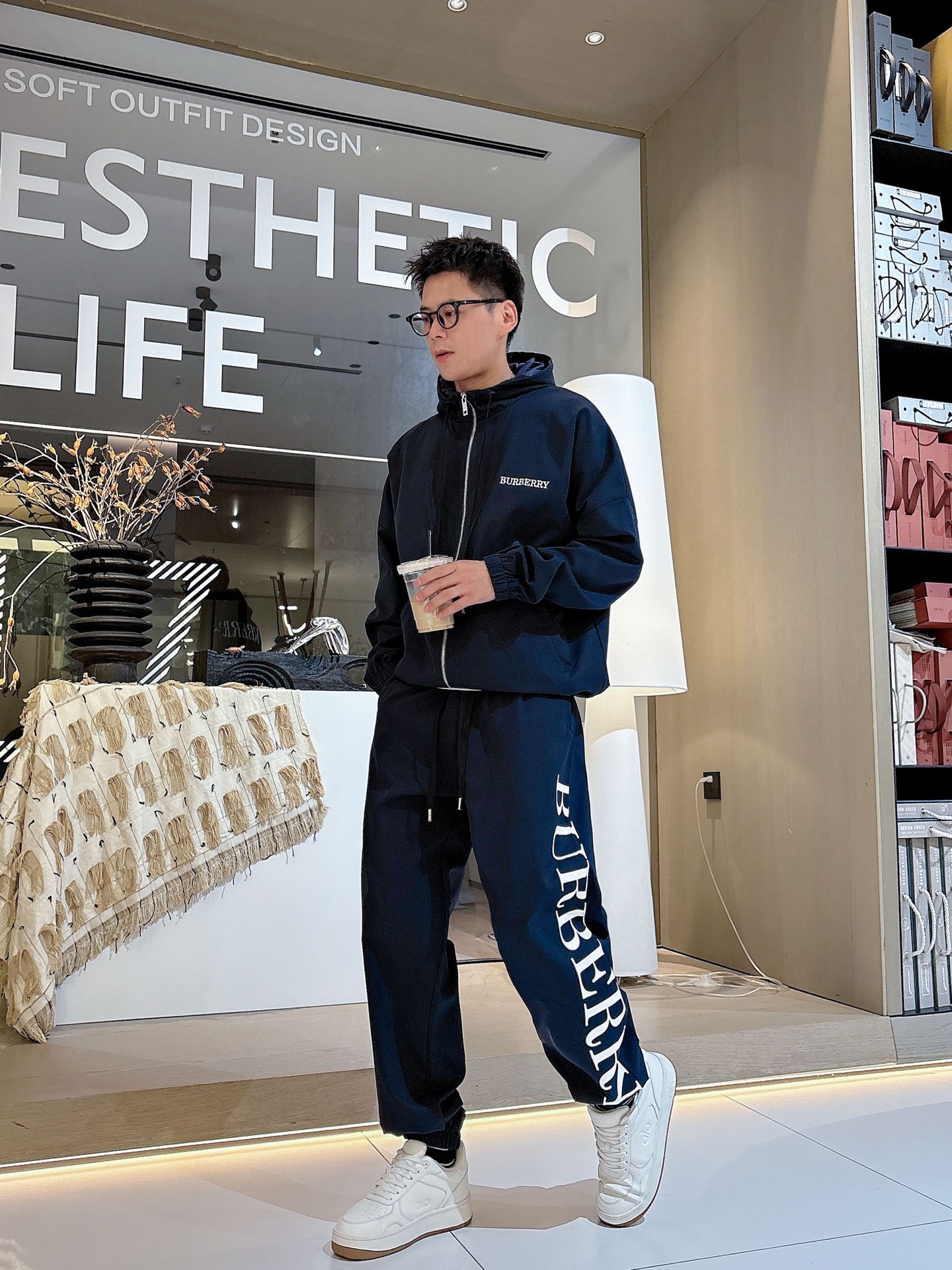 バーバリー「Burberry」秋冬 メンズ  カジュアルスポーツセット