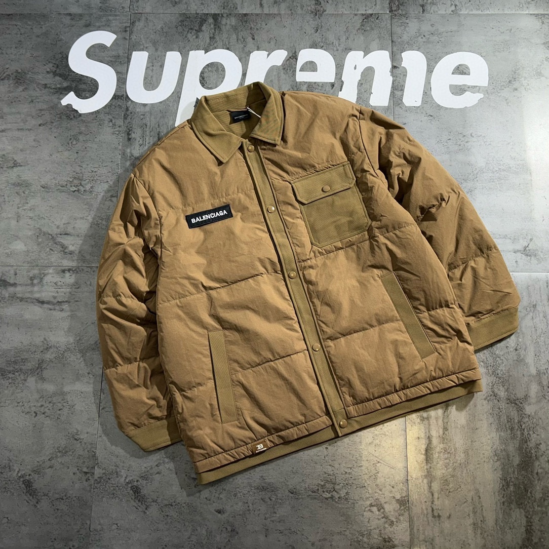 バレンシアガ「Balenciaga」‌冬季限定パッチワークカップルカジュアルダウンジャケット