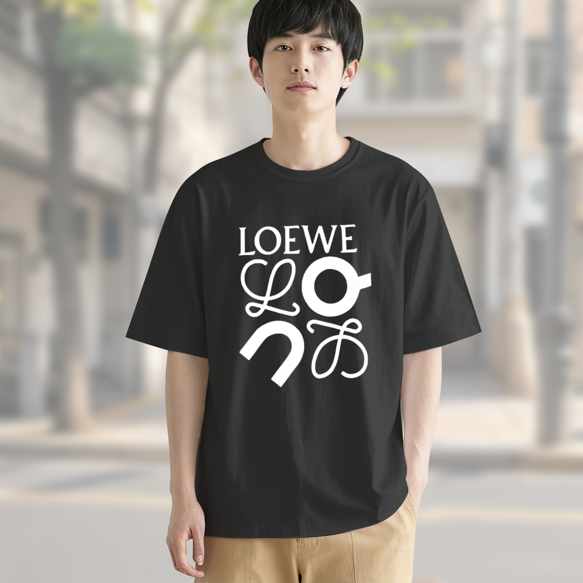 ロエベ「Loewe」フローラル プリント クルーネックTシャツ