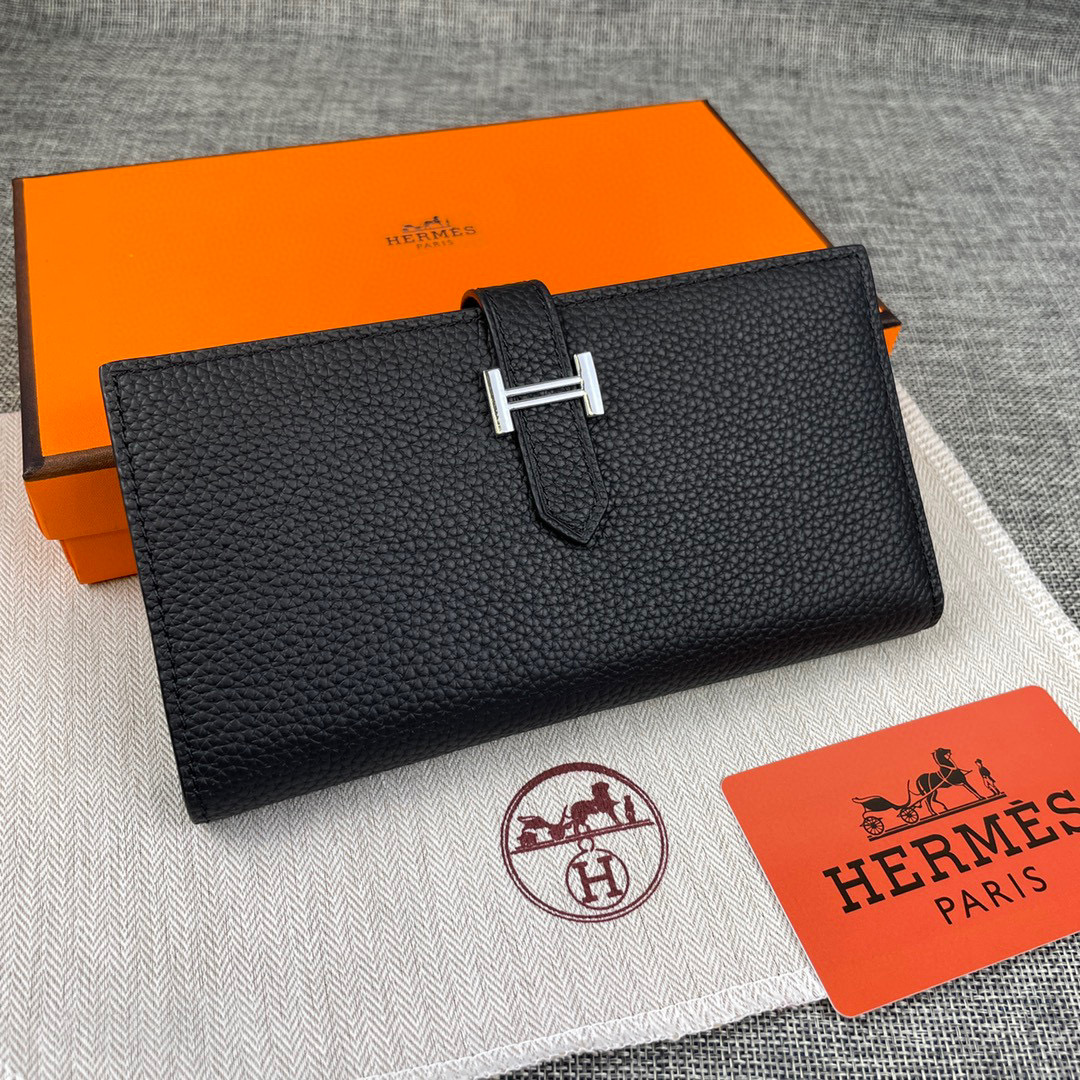エルメス(Hermès) ベアン《H》のクラスプ開閉 長財布 6色
