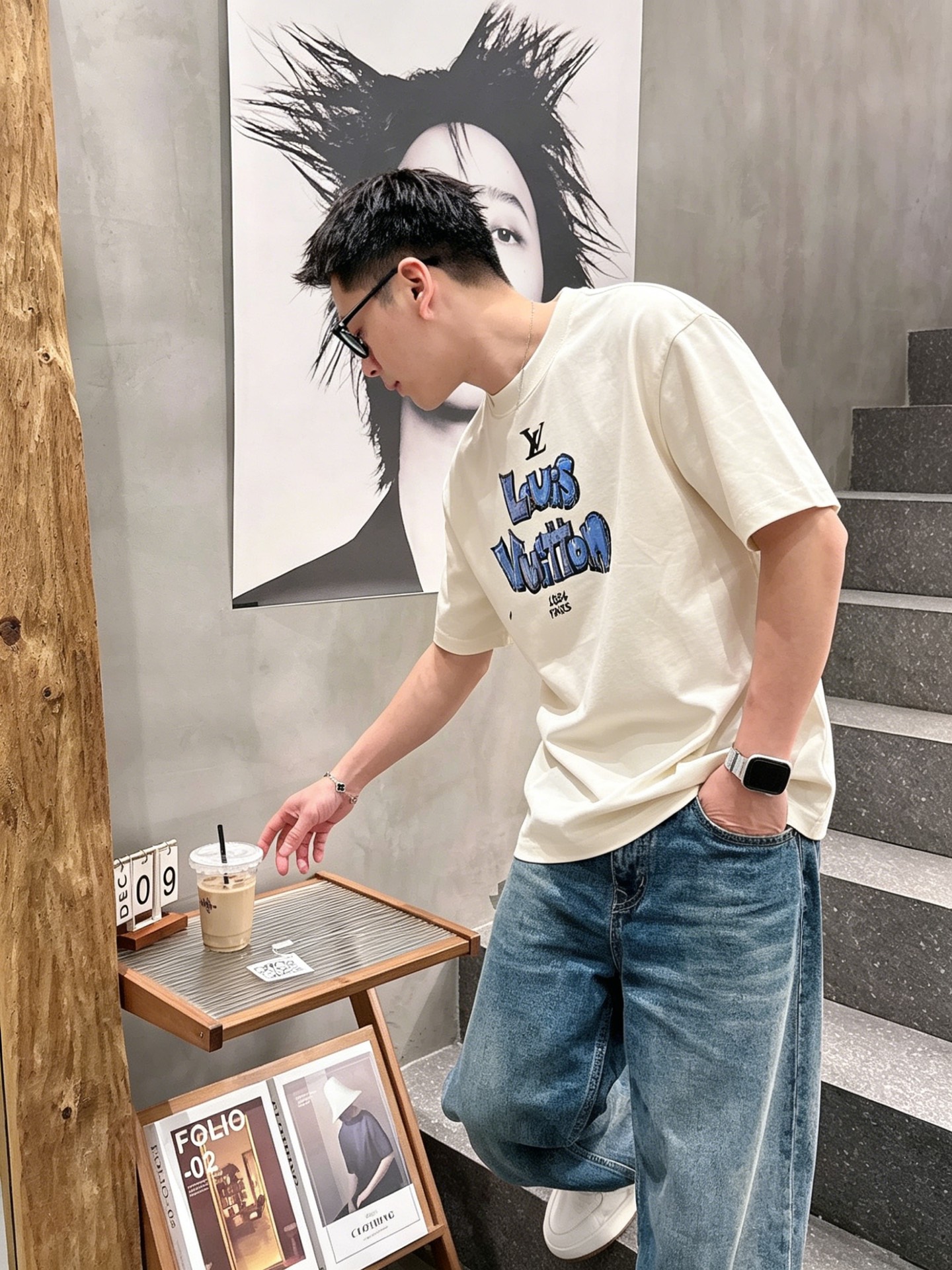 ルイ・ヴィトン「Louis Vuitton」ロゴプリントTシャツ / ショートスリーブ クルーネック