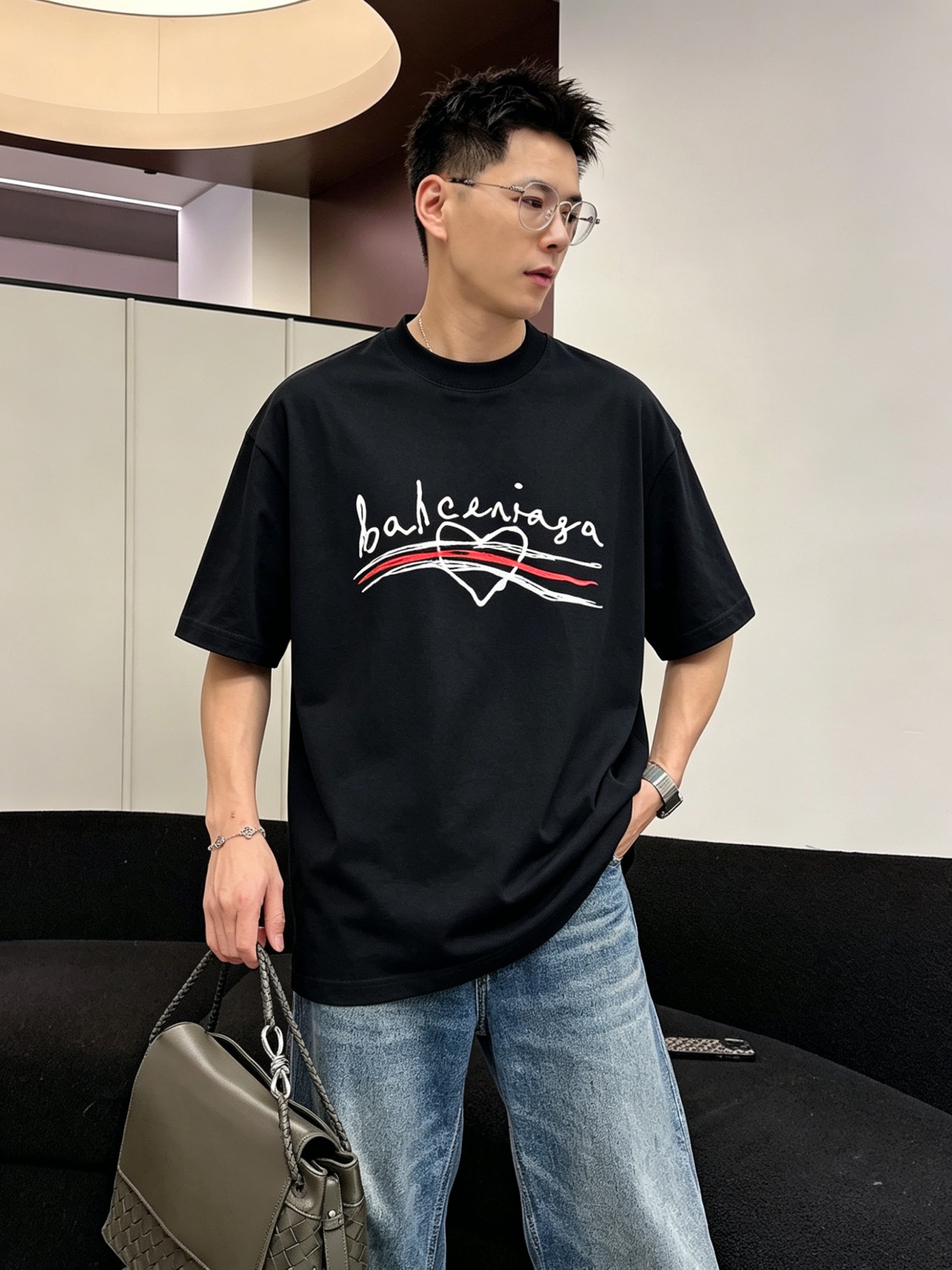 バレンシアガ「Balenciaga」ロゴプリントTシャツ / ショートスリーブ クルーネック
