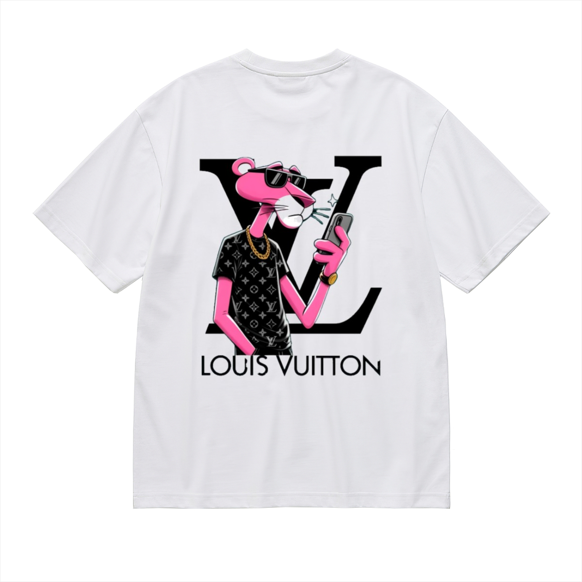 LV Pink Panther Selfieルイ・ヴィトン ロゴTシャツ / ショートスリーブ クルーネック
