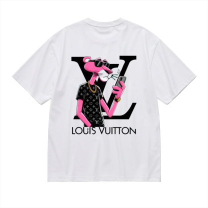 LV Pink Panther Selfieルイ・ヴィトン ロゴTシャツ / ショートスリーブ クルーネック