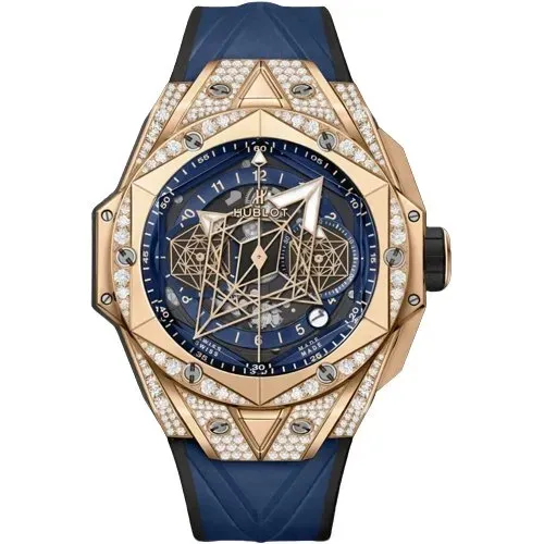 ウブロ「Hublot」ビッグバン サンブルー II タトゥー クロノグラフ腕時計45MM