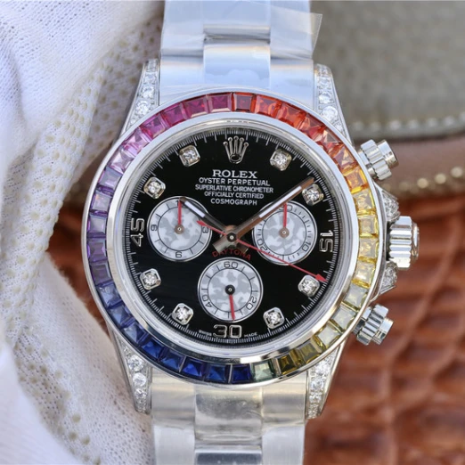 ロレックス「Rolex」ロレックス デイトナ レインボーダイヤモンド ステンレススチール 40mm