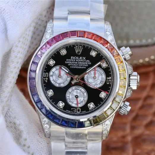 ロレックス「Rolex」ロレックス デイトナ レインボーダイヤモンド ステンレススチール 40mm