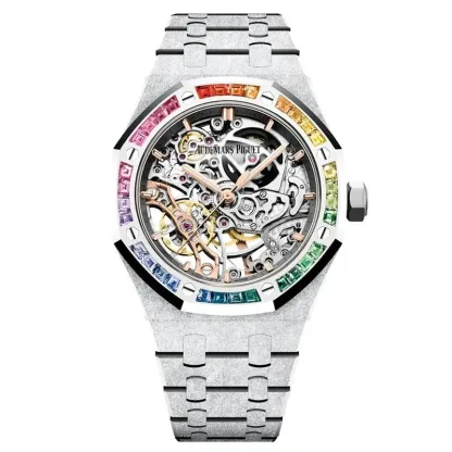 オーデマ ピゲ「Audemars Piguet」ロイヤルオーク ダブルバランスホイール オープンワーク フロストゴールド メンズウォッチ41MM
