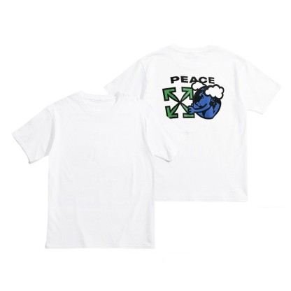 Off-Whiteオフ-ホワイト™ ヘビーウェイトコットンTシャツ / 半袖 クルーネック