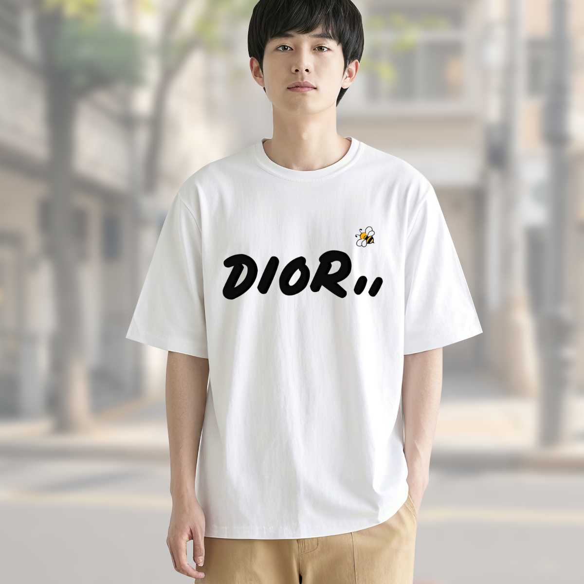 人気急上昇Dior & Beeディオール ロゴTシャツ / ショートスリーブ クルーネック