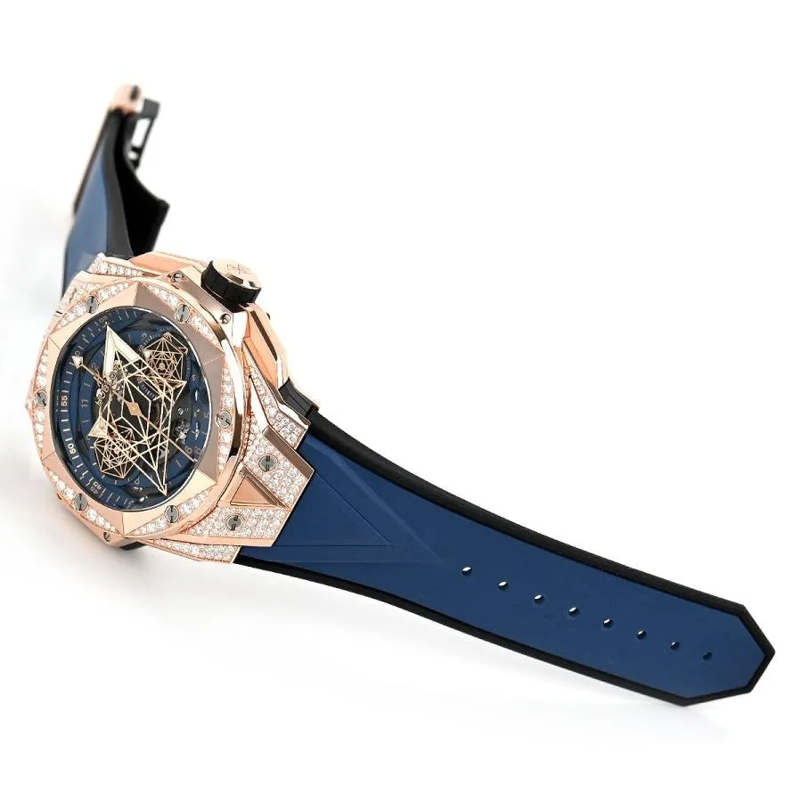 ウブロ「Hublot」ビッグバン サンブルー II タトゥー クロノグラフ腕時計45MM