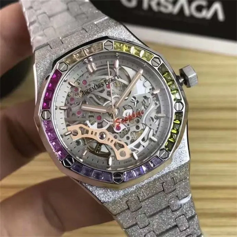 オーデマ ピゲ「Audemars Piguet」ロイヤルオーク ダブルバランスホイール オープンワーク フロストゴールド メンズウォッチ41MM