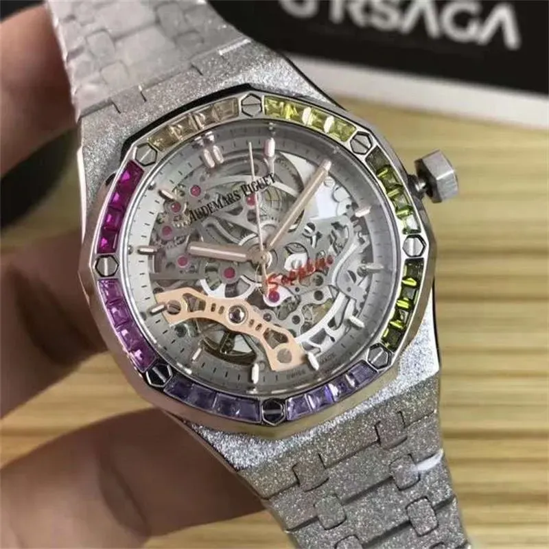 オーデマ ピゲ「Audemars Piguet」ロイヤルオーク ダブルバランスホイール オープンワーク フロストゴールド メンズウォッチ41MM