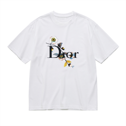 人気急上昇Floral Diorディオール ロゴTシャツ / ショートスリーブ クルーネック
