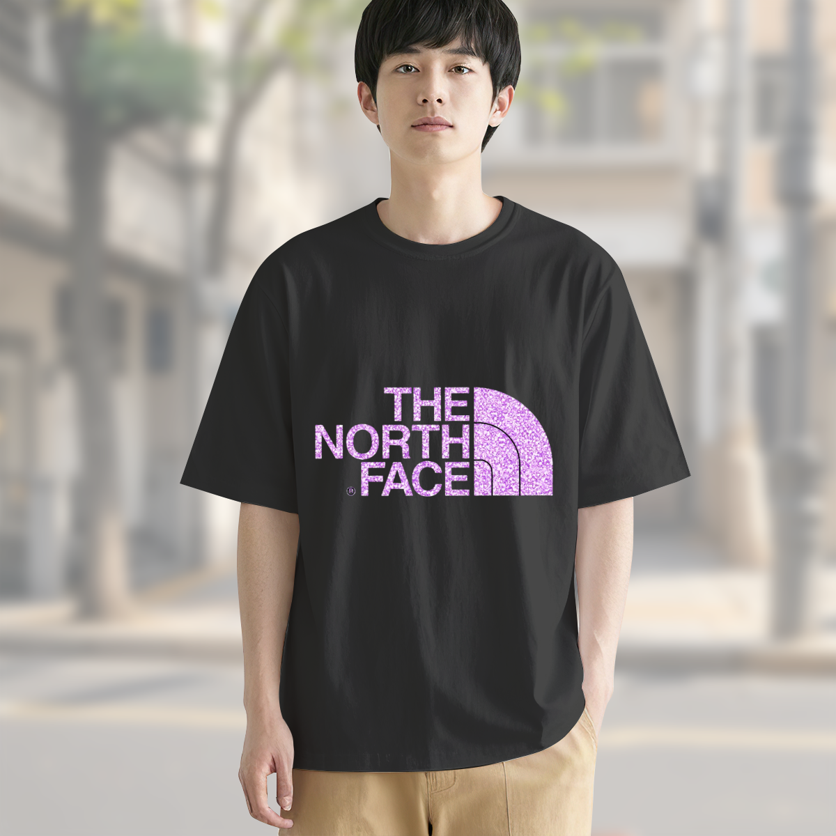 Glittery North Faceザ・ノース・フェイス ヘビーウェイト コットンTシャツ / ショートスリーブ クルーネック
