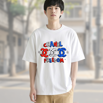 大人気!Chanel Freedomシャネル CCブローチ ショートスリーブTシャツ / クルーネック
