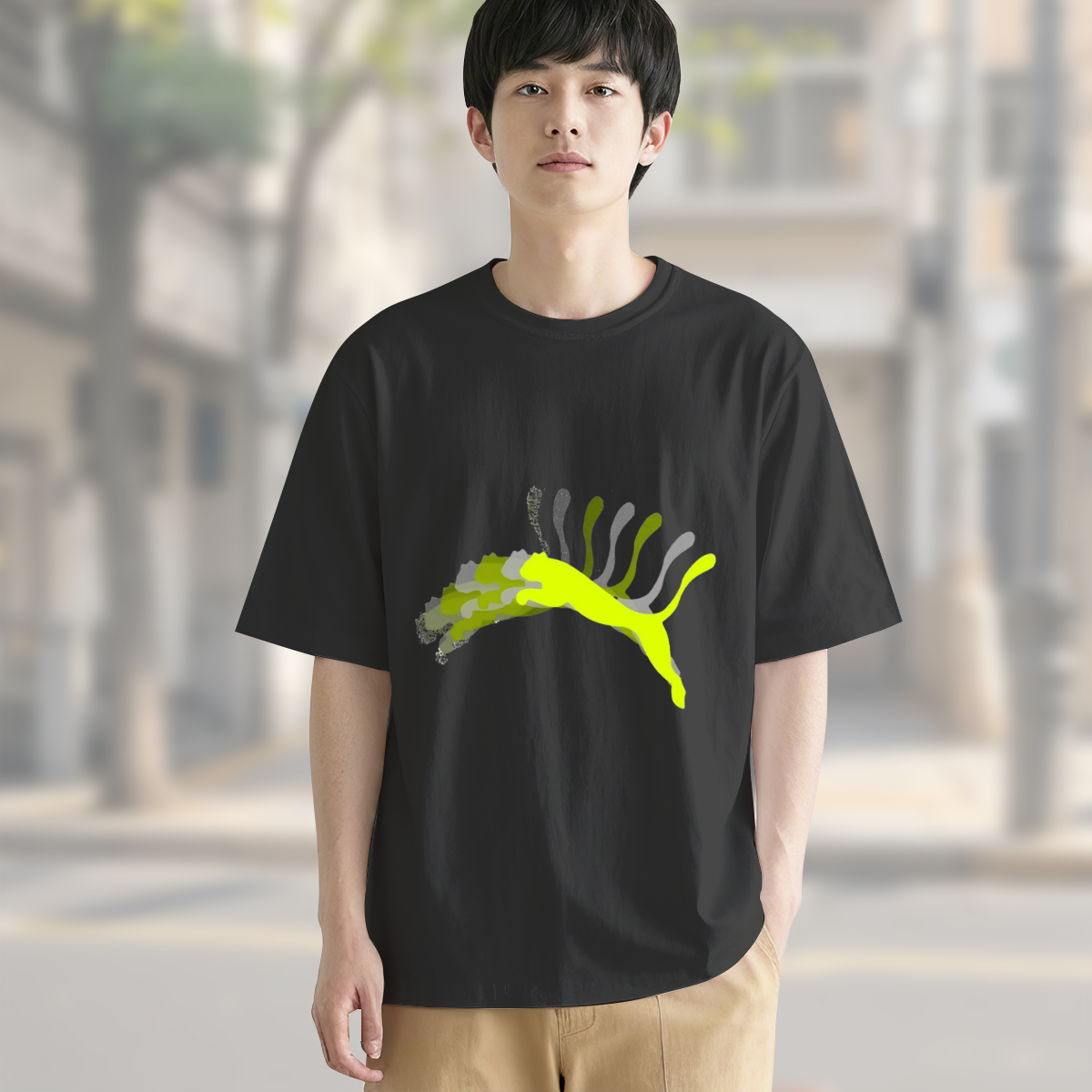 Splashed Puma Logoプーマ ロゴTシャツ / ショートスリーブ クルーネック