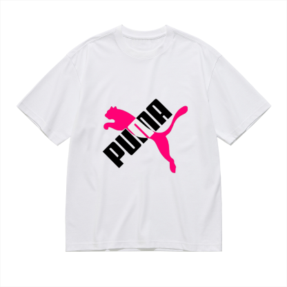 Pink Puma Logoプーマ ロゴTシャツ / ショートスリーブ クルーネック