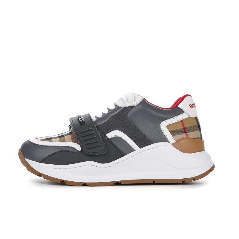 バーバリー「Burberry」バーバリー チェック プラットフォーム スニーカー / レザースニーカー