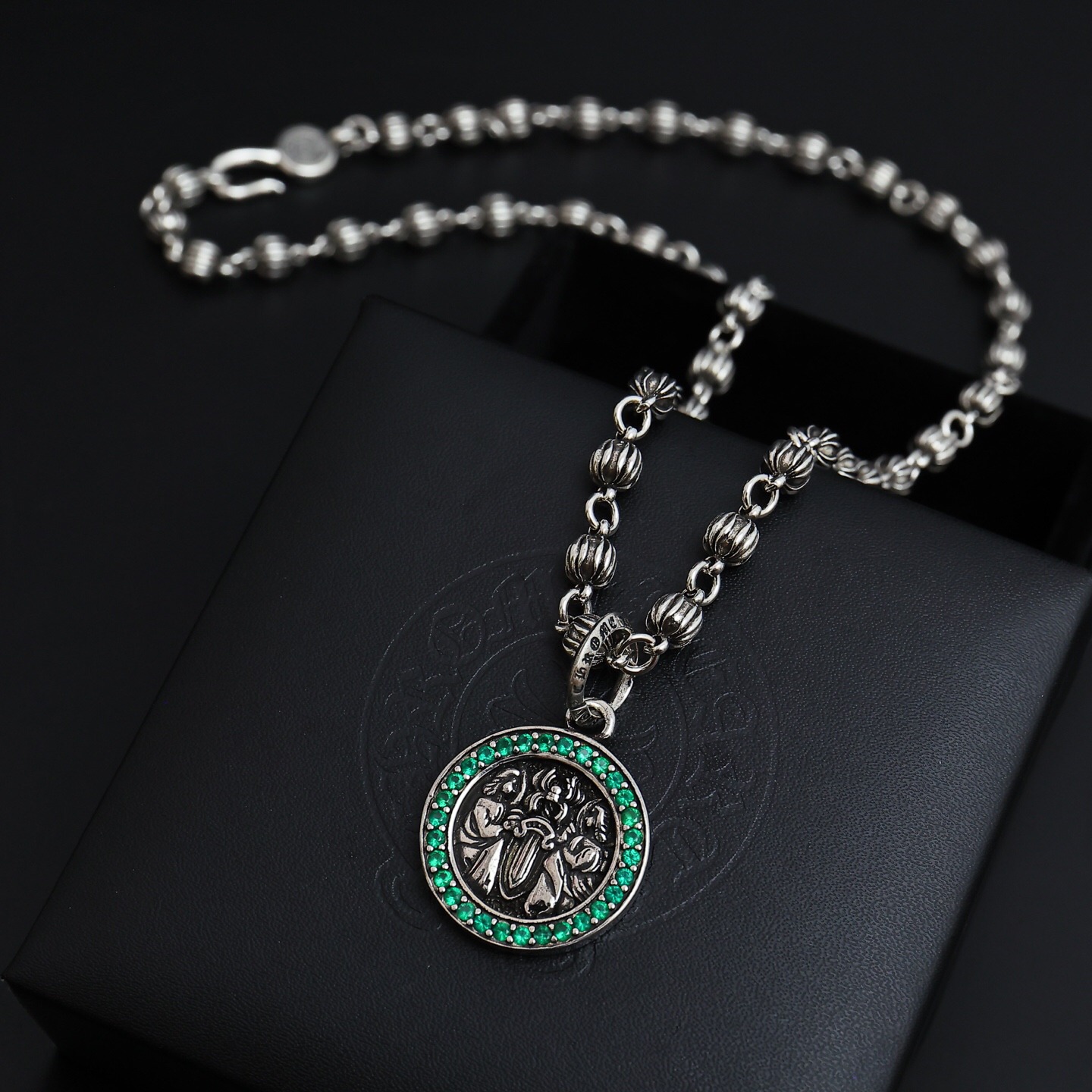 クロムハーツ「Chrome Hearts」スカル&クロス チェーンネックレス