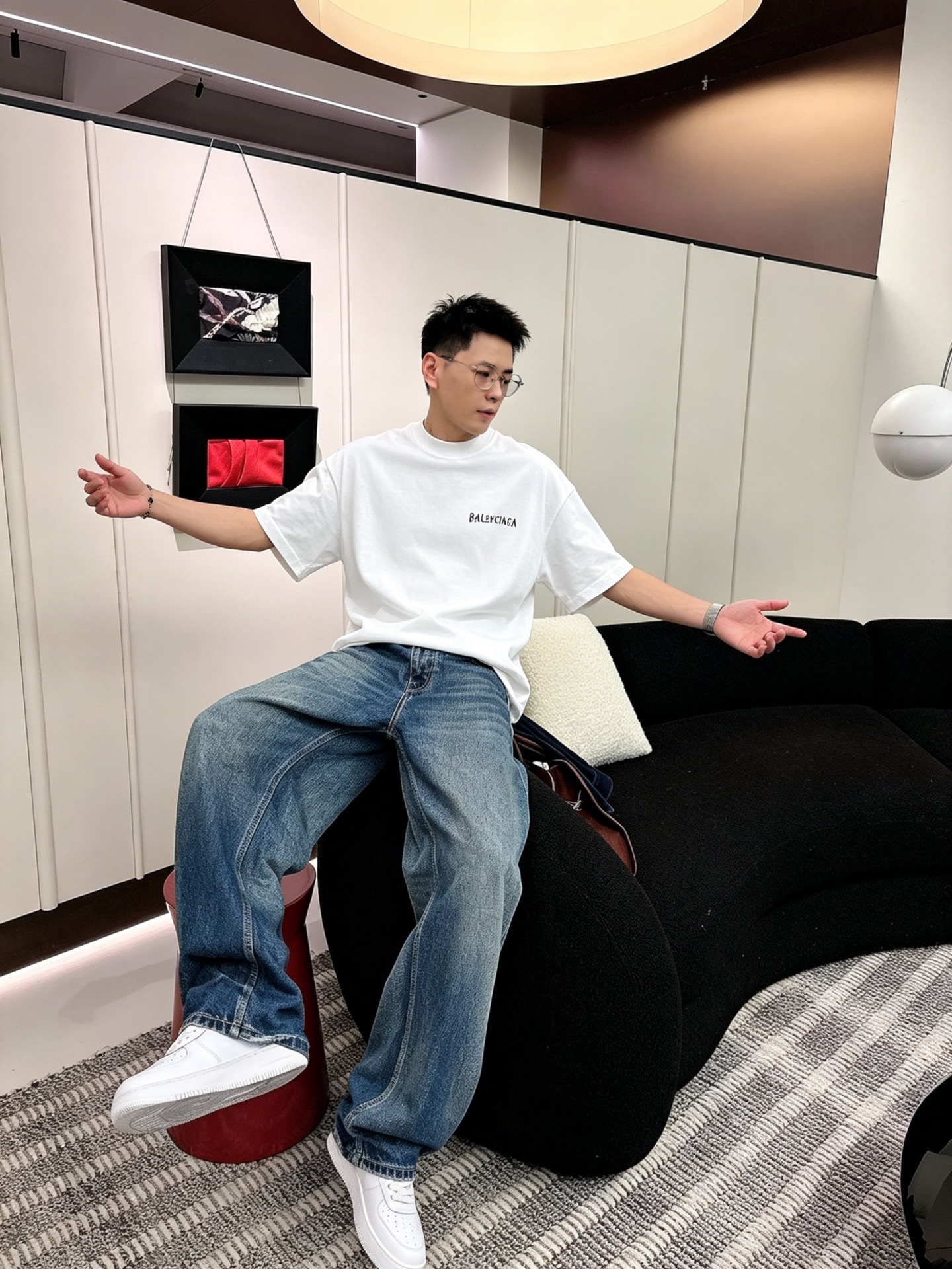 バレンシアガ「Balenciaga」ロゴプリントTシャツ / ショートスリーブ クルーネック