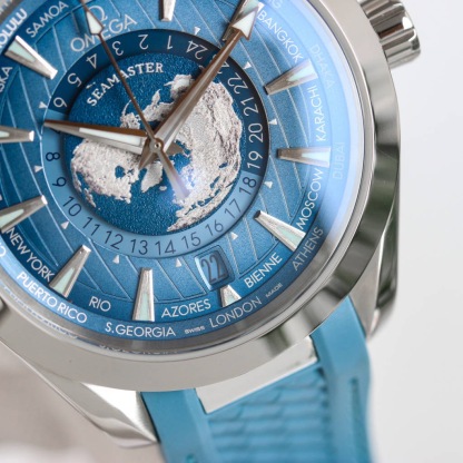 オメガ「Omega」シーマスター アクアテラ ワールドタイム メンズ メカニカル ウォッチ43MM