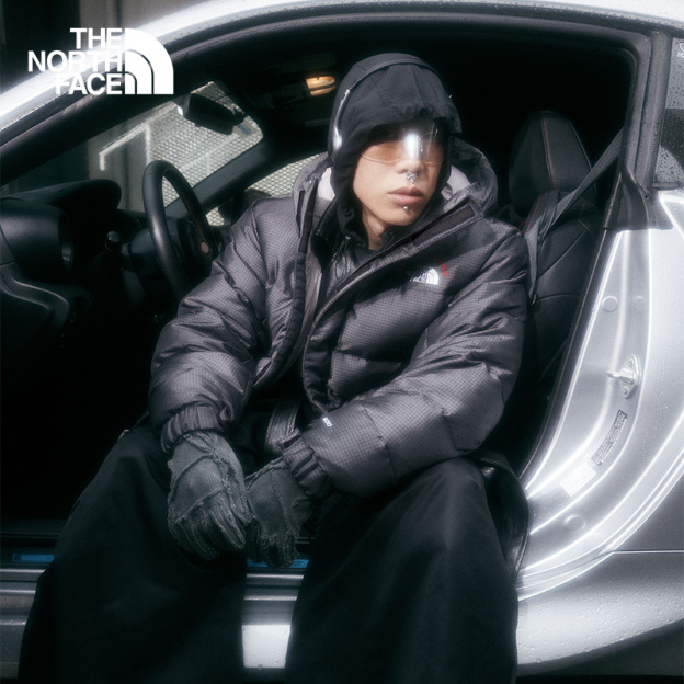 The North Face 2024 年モデルの新商品、クラシックなアイコンシリーズの男性用 HMLYN ヒマラヤ産ガチョウの羽毛で保温効果のあるダウンジャケットです