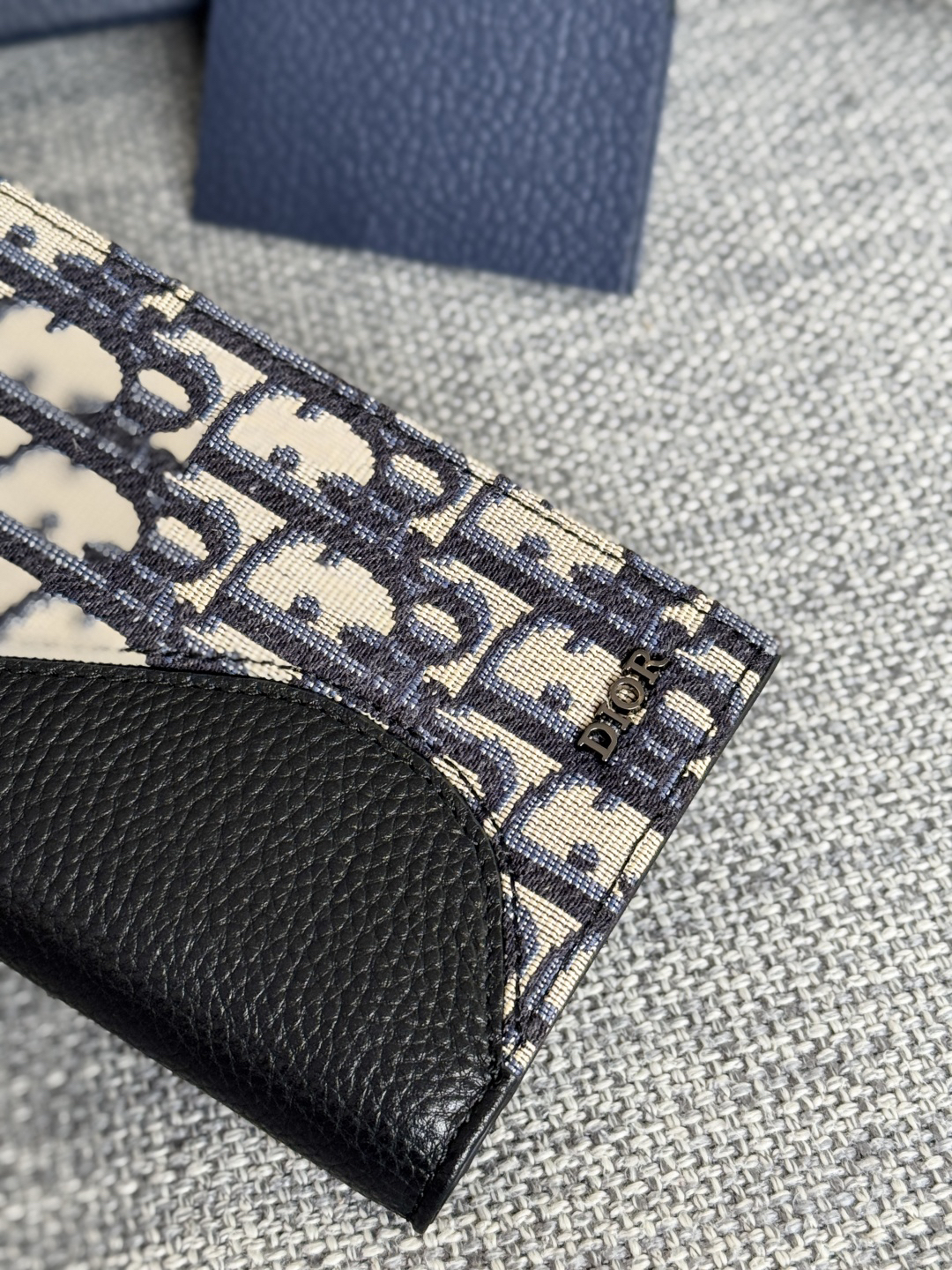 ディオール「Dior」Oblique モチーフ レザー コンパクト ロングウォレット