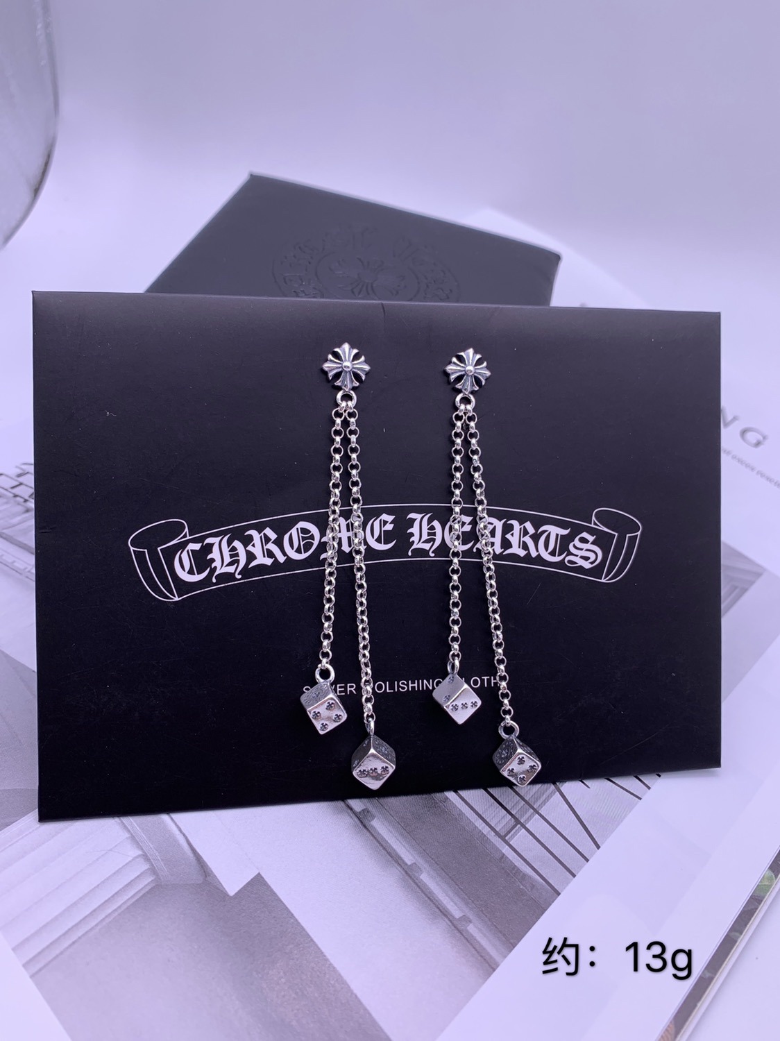 クロムハーツ「Chrome Hearts」ダイスロングピアス S925 ピアス