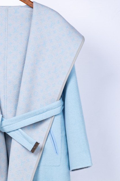 ルイ・ヴィトン「Louis Vuitton」秋冬 レディース ワップルフードロングコート