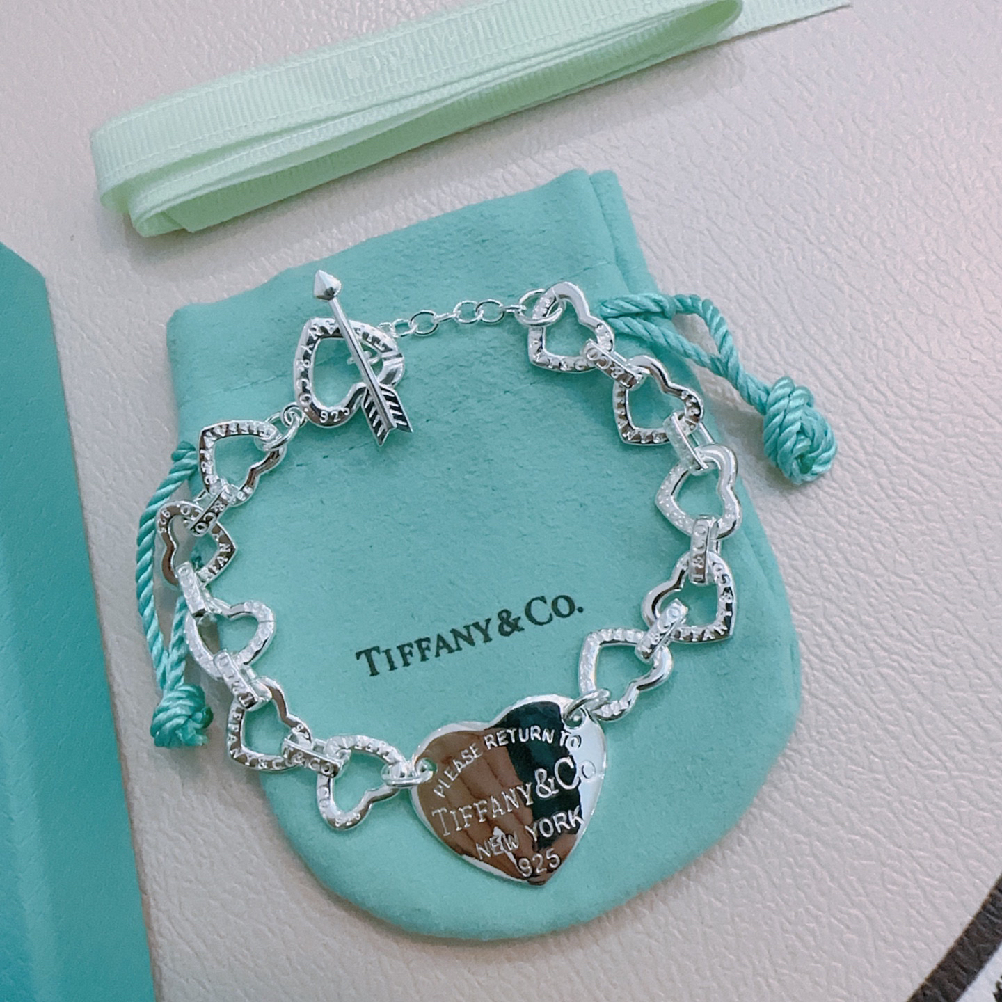 ティファニー「Tiffany & Co.」ポリッシュドシルバーリンク ブレスレット