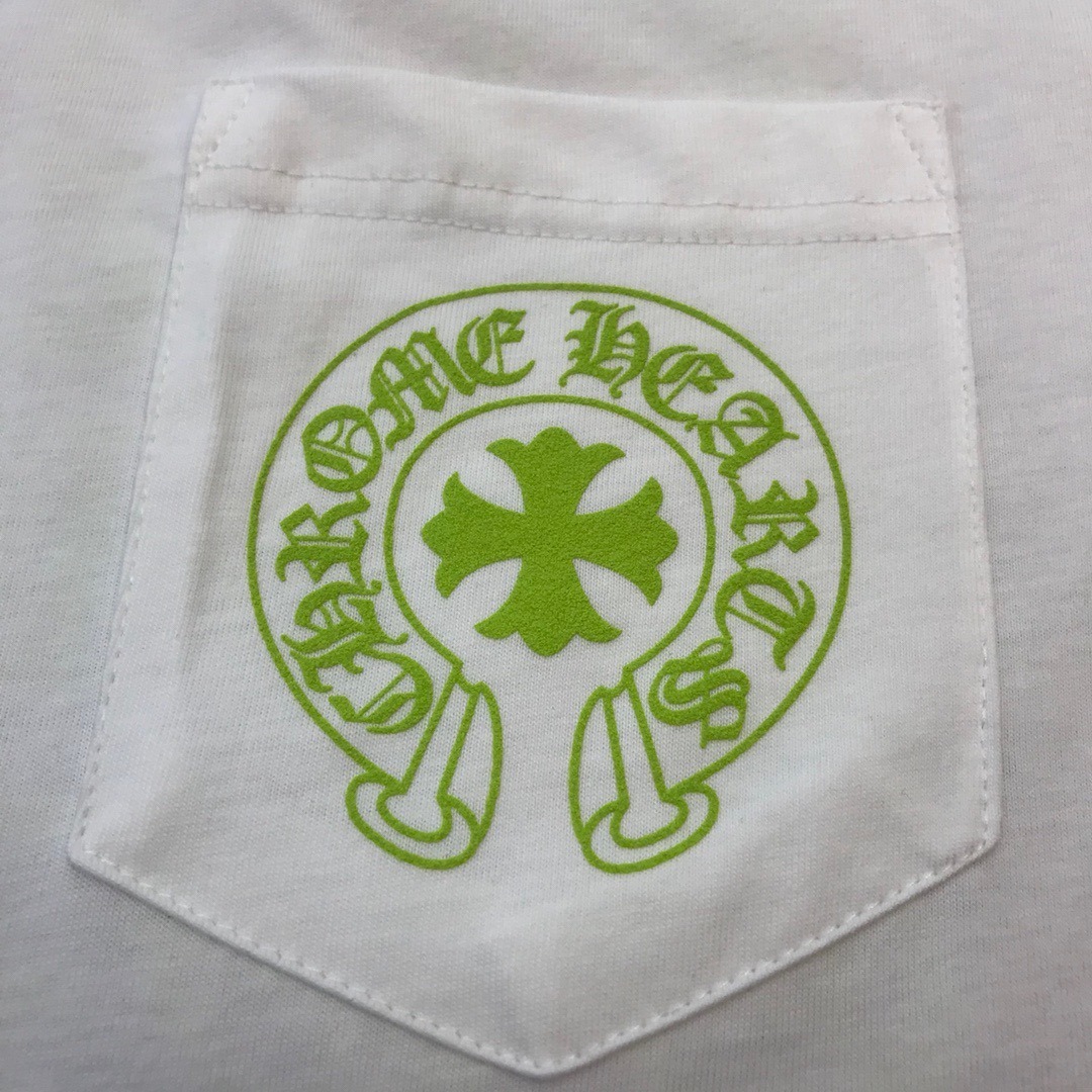 クロムハーツ「Chrome Hearts」カラーレザー クロス エンブロイダリーTシャツ