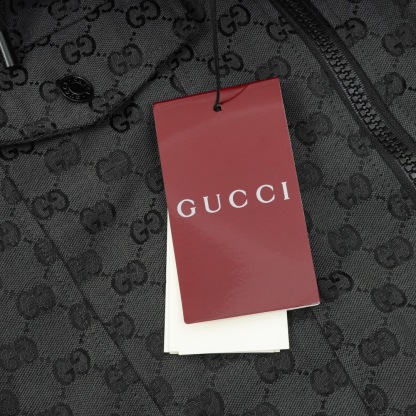 GUCCI / グッチ モノグラム柄が全面にプリントされたダウンジャケットコート