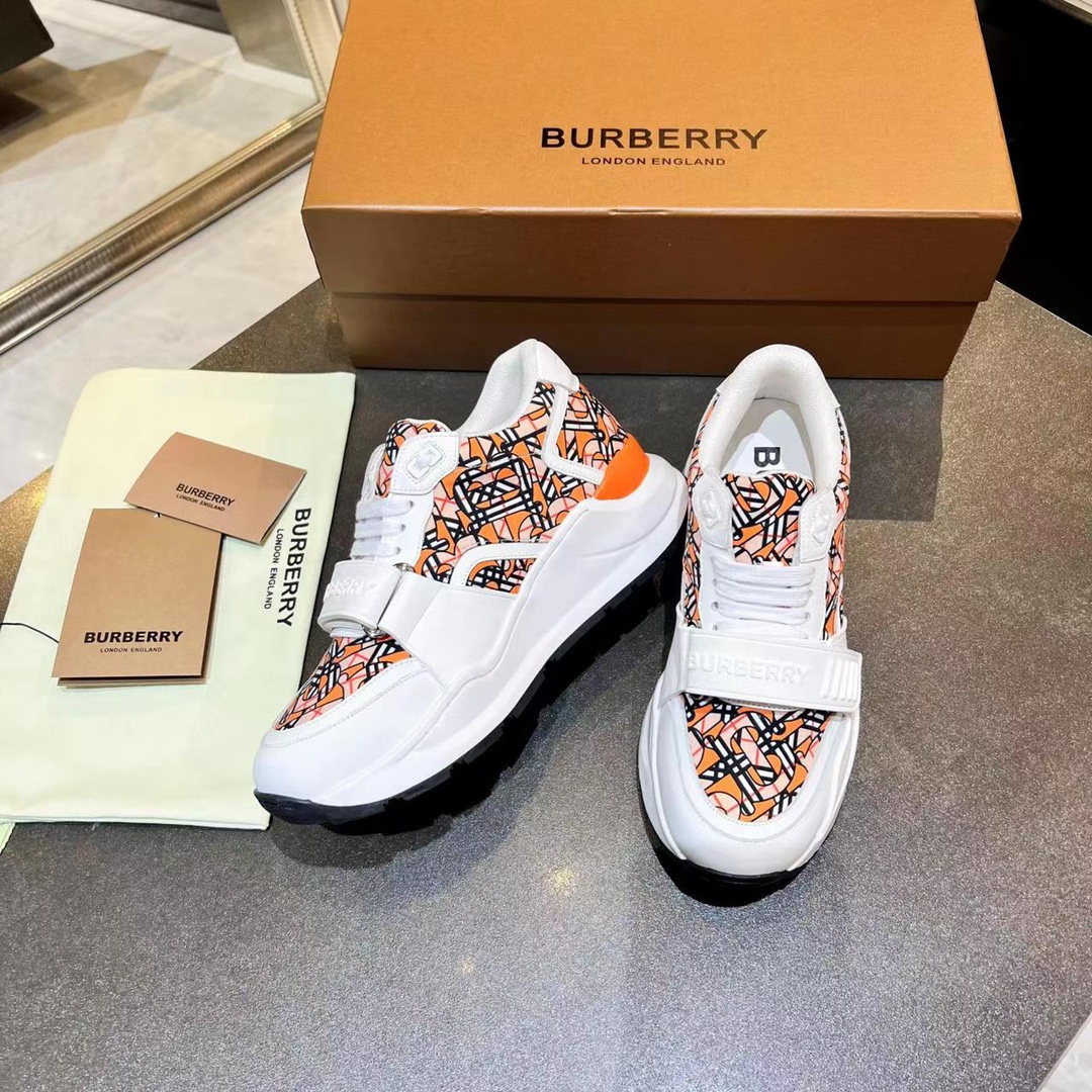 バーバリー「Burberry」バーバリー チェック プラットフォーム スニーカー / レザースニーカー