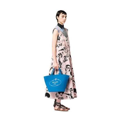 プラダ「Prada」 カナパ ファブリック ハンドバッグ