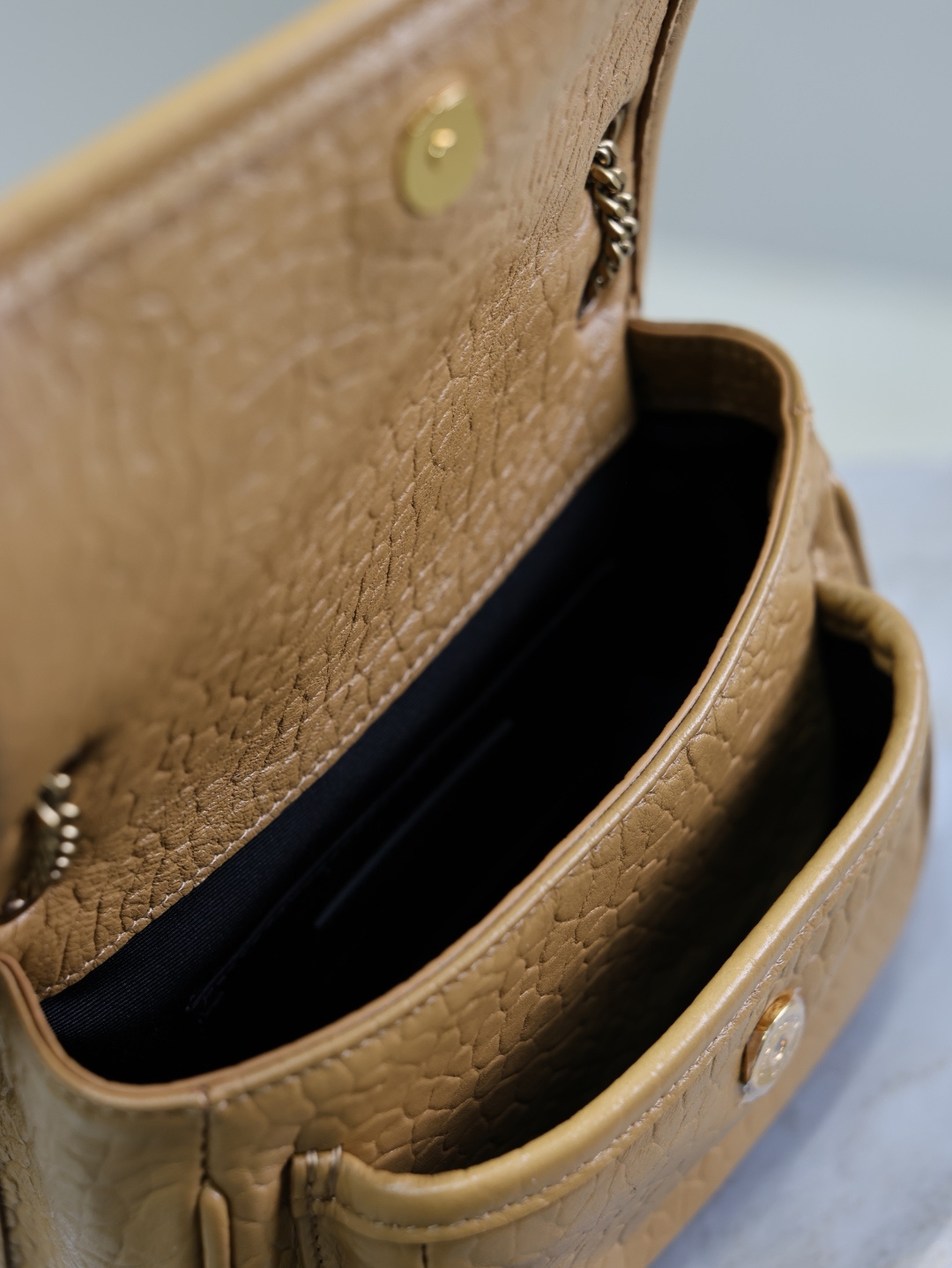 2026サンローラン「Saint Laurent NIKI ミニ グレインドラムスキン チェーンショルダーバッグ