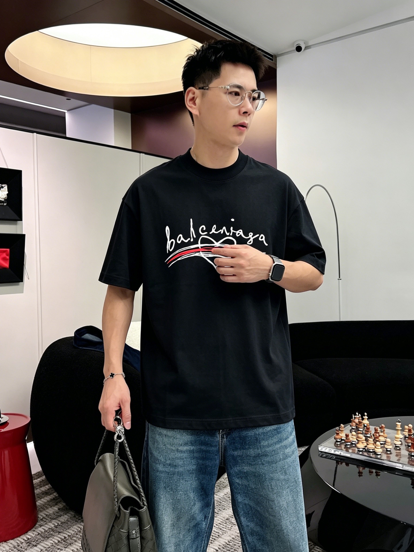 バレンシアガ「Balenciaga」ロゴプリントTシャツ / ショートスリーブ クルーネック