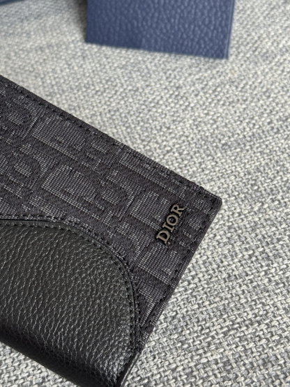 ディオール「Dior」Oblique モチーフ レザー コンパクト ロングウォレット