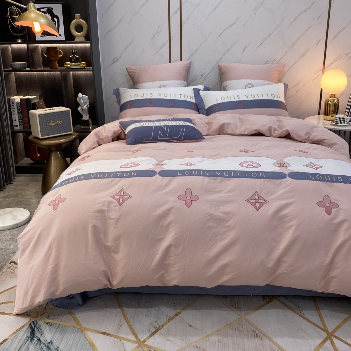 ルイ・ヴィトン「Louis Vuitton」プレミアムコットン デジタルプリント 4点セット