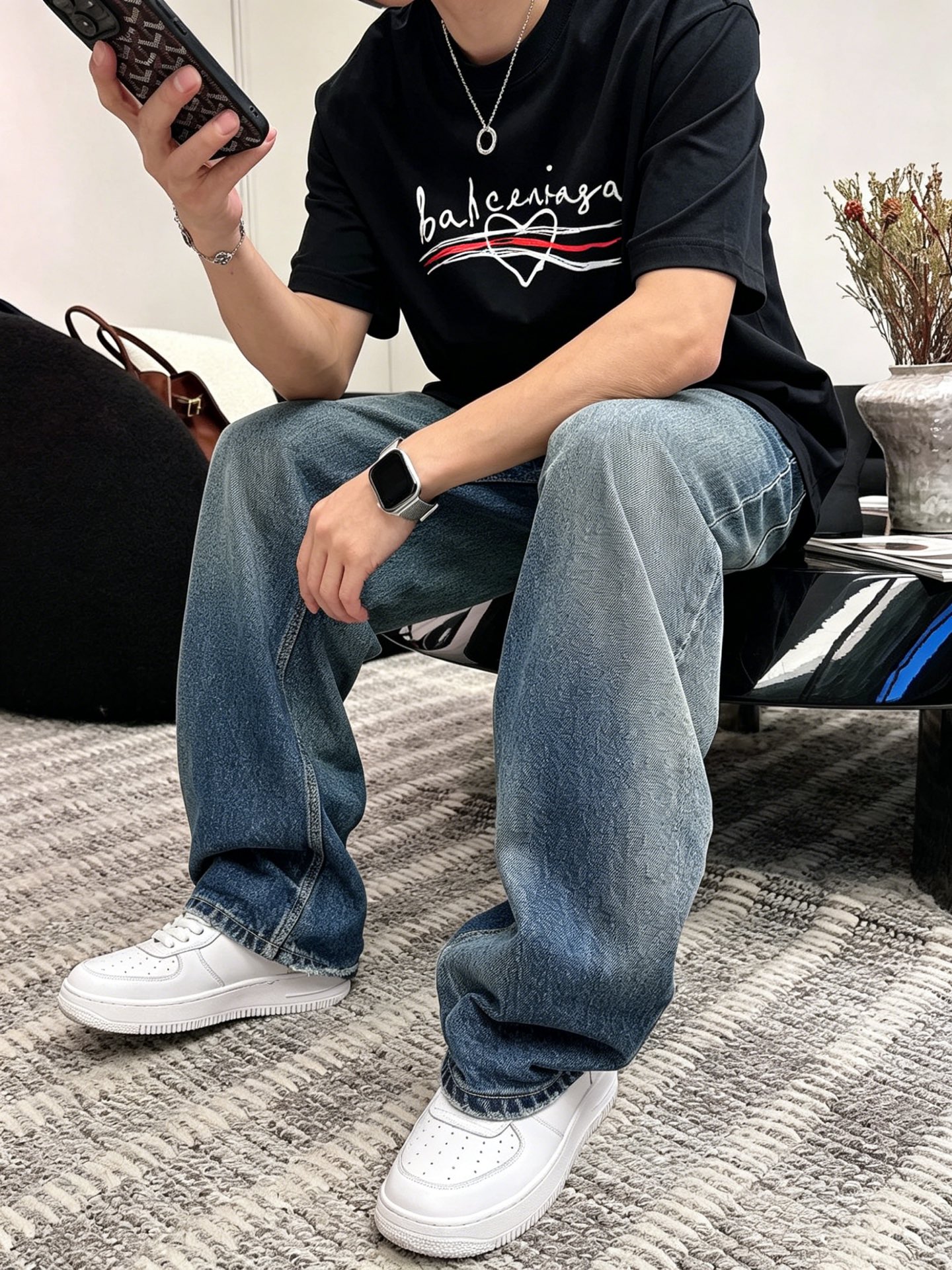 バレンシアガ「Balenciaga」ロゴプリントTシャツ / ショートスリーブ クルーネック